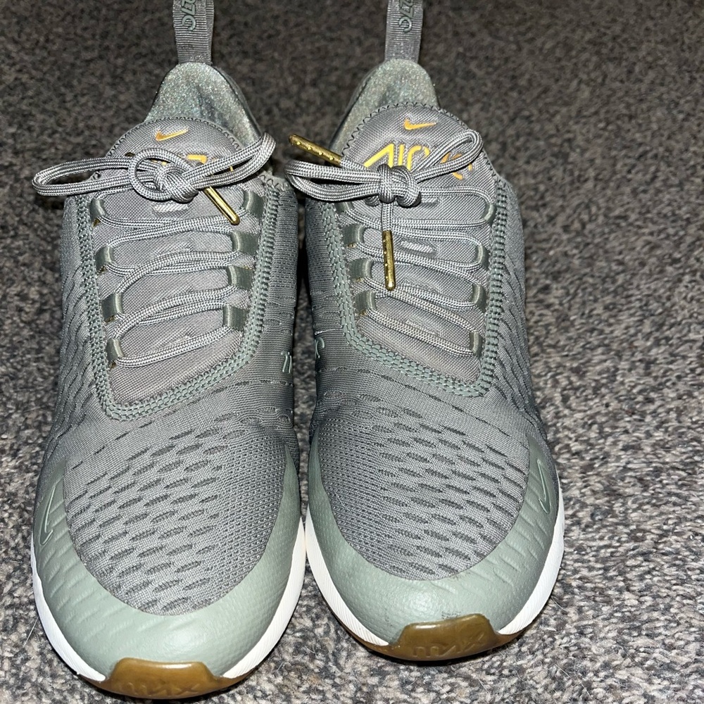Nike Air Max Olive and Gold Sneakers